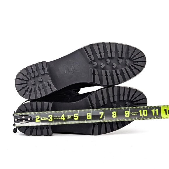 Stuart Weitzman Women City Lug Back Lace Black Suede OTK fashion Boots size 8 - Picture 5 of 9